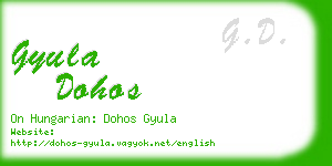 gyula dohos business card